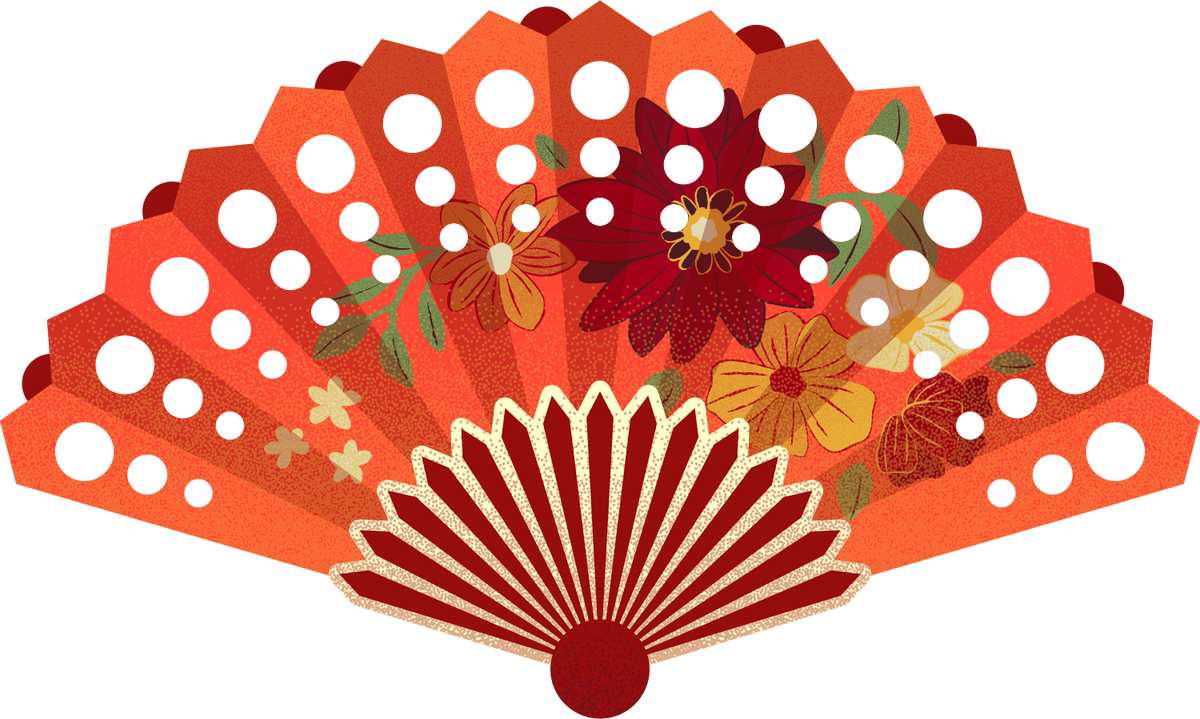 Spain Textured and Detailed Flamenco Fans Bouquet Flowers